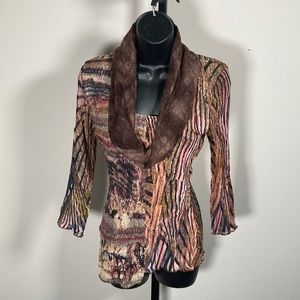 Cowl neck blouse top